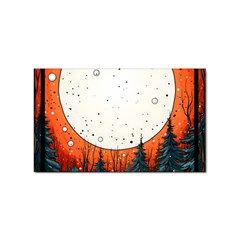 Moon Night Nature Dream Sky Sticker Rectangular (100 Pack)