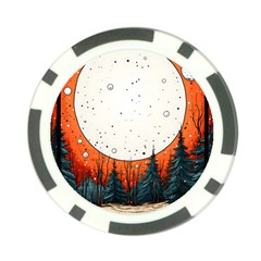 Moon Night Nature Dream Sky Poker Chip Card Guard by Vaneshop