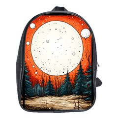 Moon Night Nature Dream Sky School Bag (large) by Vaneshop