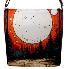 Moon Night Nature Dream Sky Flap Closure Messenger Bag (s) by Vaneshop