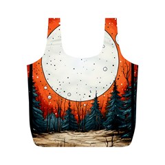 Moon Night Nature Dream Sky Full Print Recycle Bag (m) by Vaneshop