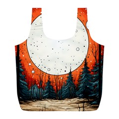 Moon Night Nature Dream Sky Full Print Recycle Bag (l) by Vaneshop