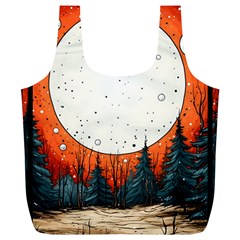 Moon Night Nature Dream Sky Full Print Recycle Bag (xl) by Vaneshop