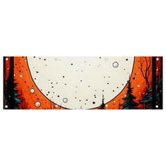 Moon Night Nature Dream Sky Banner And Sign 9  X 3  by Vaneshop