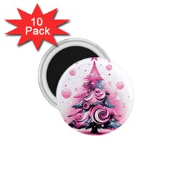 Winter Christmas Snow Xmas Tree 1 75  Magnets (10 Pack)  by Vaneshop