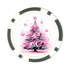 Winter Christmas Snow Xmas Tree Poker Chip Card Guard by Vaneshop