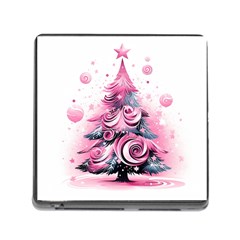 Winter Christmas Snow Xmas Tree Memory Card Reader (square 5 Slot) by Vaneshop