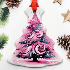 Winter Christmas Snow Xmas Tree Christmas Tree Ornament (two Sides)