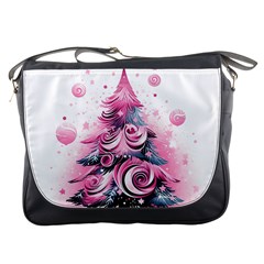 Winter Christmas Snow Xmas Tree Messenger Bag by Vaneshop