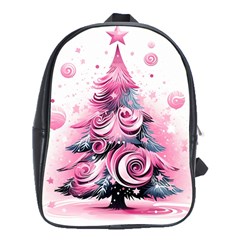 Winter Christmas Snow Xmas Tree School Bag (xl) by Vaneshop