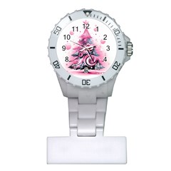 Winter Christmas Snow Xmas Tree Plastic Nurses Watch by Vaneshop