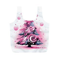 Winter Christmas Snow Xmas Tree Full Print Recycle Bag (m) by Vaneshop