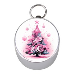 Winter Christmas Snow Xmas Tree Mini Silver Compasses by Vaneshop