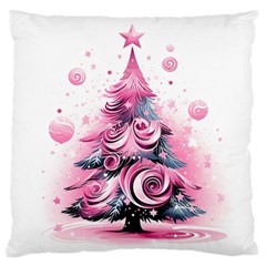 Winter Christmas Snow Xmas Tree Standard Premium Plush Fleece Cushion Case (one Side) by Vaneshop