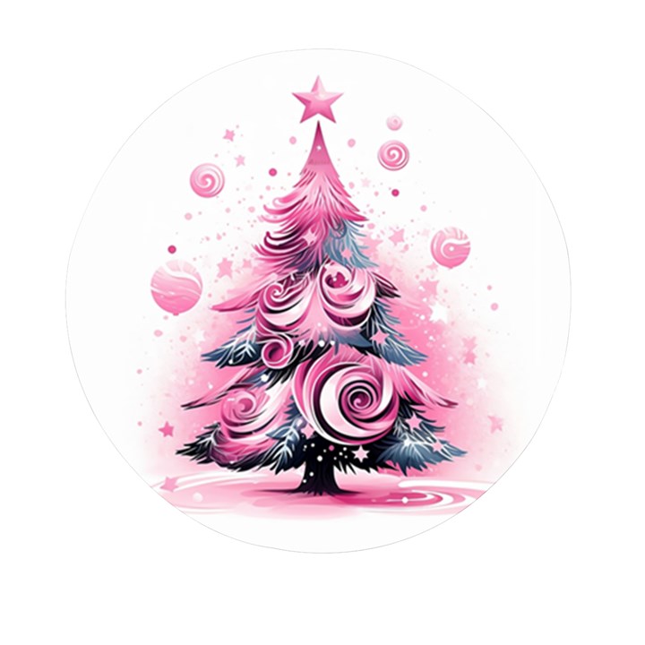 Winter Christmas Snow Xmas Tree Mini Round Pill Box