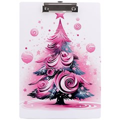 Winter Christmas Snow Xmas Tree A4 Acrylic Clipboard by Vaneshop