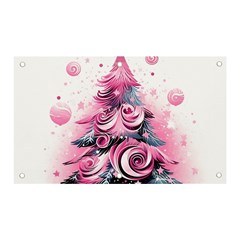 Winter Christmas Snow Xmas Tree Banner And Sign 5  X 3  by Vaneshop