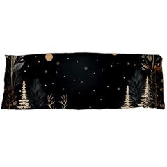 Christmas Winter Xmas Scene Nature Forest Tree Moon Body Pillow Case (dakimakura) by Vaneshop