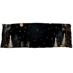 Christmas Winter Xmas Scene Nature Forest Tree Moon Body Pillow Case Dakimakura (two Sides) by Vaneshop