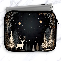 Christmas Winter Xmas Scene Nature Forest Tree Moon Apple Ipad 2/3/4 Zipper Cases by Vaneshop