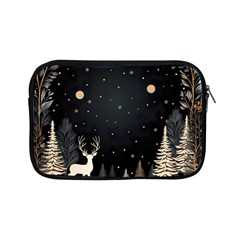 Christmas Winter Xmas Scene Nature Forest Tree Moon Apple Ipad Mini Zipper Cases by Vaneshop