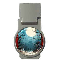 Christmas Frame Border Money Clips (round)  by Vaneshop