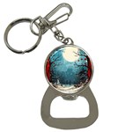 Christmas Frame Border Bottle Opener Key Chain Front