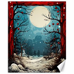 Christmas Frame Border Canvas 11  X 14  by Vaneshop