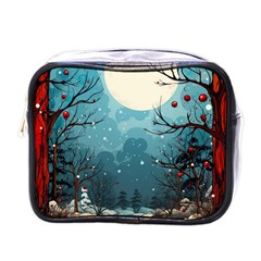 Christmas Frame Border Mini Toiletries Bag (one Side) by Vaneshop