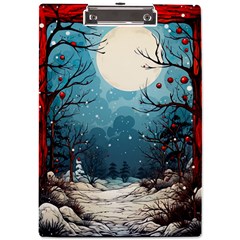 Christmas Frame Border A4 Acrylic Clipboard by Vaneshop