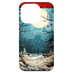 Christmas Frame Border Iphone 14 Pro Black Uv Print Case by Vaneshop