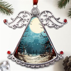 Christmas Frame Border Metal Angel With Crystal Ornament by Vaneshop