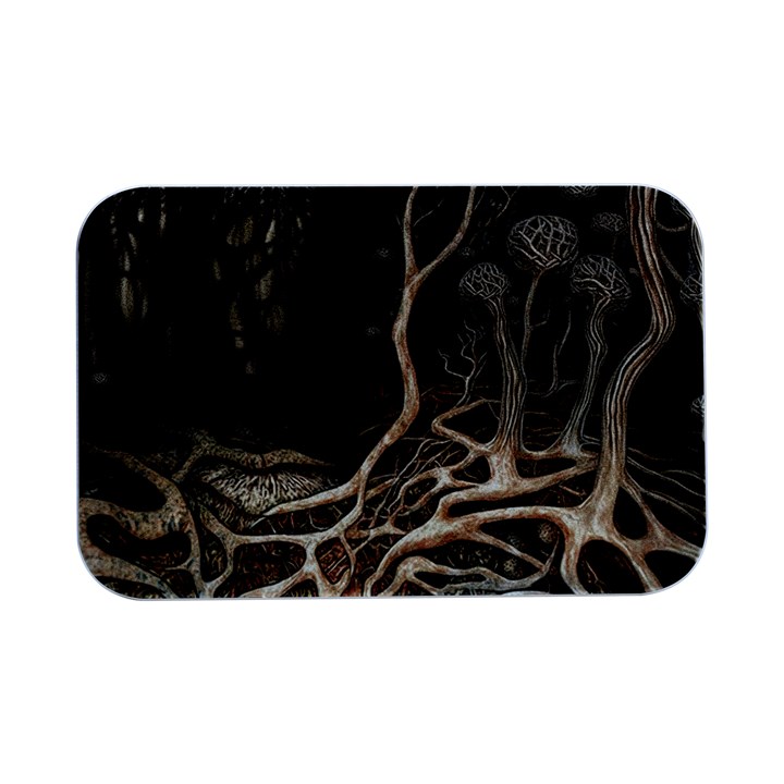 Tree Nature Landscape Forest Open Lid Metal Box (Silver)  