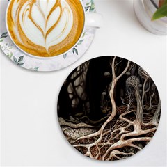 Tree Nature Landscape Forest Uv Print Round Tile Coaster by Vaneshop