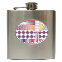 Abstract Shapes Colors Gradient Hip Flask (6 Oz) by Vaneshop