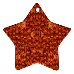 Floral Time In Peace And Love Ornament (star)