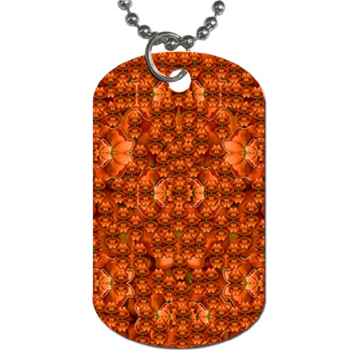 Floral Time In Peace And Love Dog Tag (Two Sides)