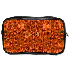 Floral Time In Peace And Love Toiletries Bag (two Sides) by pepitasart