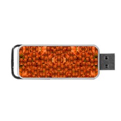 Floral Time In Peace And Love Portable Usb Flash (one Side) by pepitasart