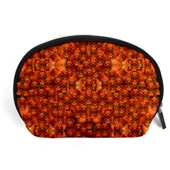 Floral Time In Peace And Love Accessory Pouch (large) by pepitasart