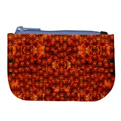 Floral Time In Peace And Love Large Coin Purse by pepitasart