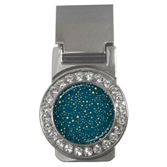 Star Golden Pattern Christmas Design White Gold Money Clips (cz)  by Vaneshop