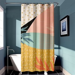 Leaves Pattern Design Colorful Decorative Texture Shower Curtain 36  X 72  (stall)  by Vaneshop