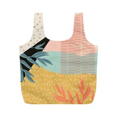 Leaves Pattern Design Colorful Decorative Texture Full Print Recycle Bag (m) by Vaneshop