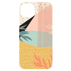 Leaves Pattern Design Colorful Decorative Texture Iphone 14 Plus Black Uv Print Case by Vaneshop