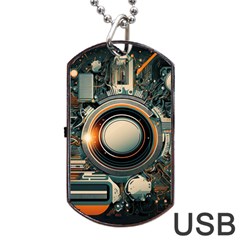 Illustrations Technology Robot Internet Processor Dog Tag Usb Flash (two Sides) by Vaneshop