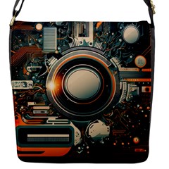 Illustrations Technology Robot Internet Processor Flap Closure Messenger Bag (s) by Vaneshop