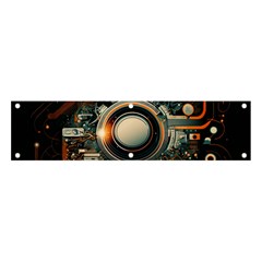 Illustrations Technology Robot Internet Processor Banner And Sign 4  X 1  by Vaneshop