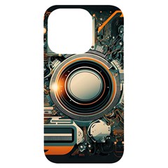 Illustrations Technology Robot Internet Processor Iphone 14 Pro Black Uv Print Case by Vaneshop