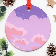 Sky Nature Sunset Clouds Space Fantasy Sunrise Ornament (round) by Vaneshop